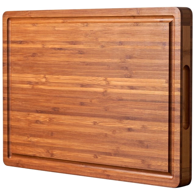 Tabla de cortar Allsum Large Wood Bamboo con ranuras para jugo