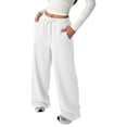 thumbnail image 4 of Tisuna Girls Drawstring Waisted Sweatpants Kids Casual Straight Leg Pants Comfortable Breathable Girls Everyday Wear Trousers White Size 9-10 Years, 4 of 4