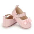 thumbnail image 6 of Yoyauz Baby Girl Mary Jane Shoes Anti Slip Rubber Sole Ballet Slippers Princess Dress Wedding Shoes Newborn Kids Shoes Toddler Shoes（0-12 Month）, 6 of 7