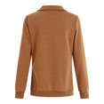 thumbnail image 5 of Futezty Womens Fashion Quarter Zip Stand Sweatshirts Long Sleeve Plain Casual Ladies Pullovers Shirts Tops, 5 of 8