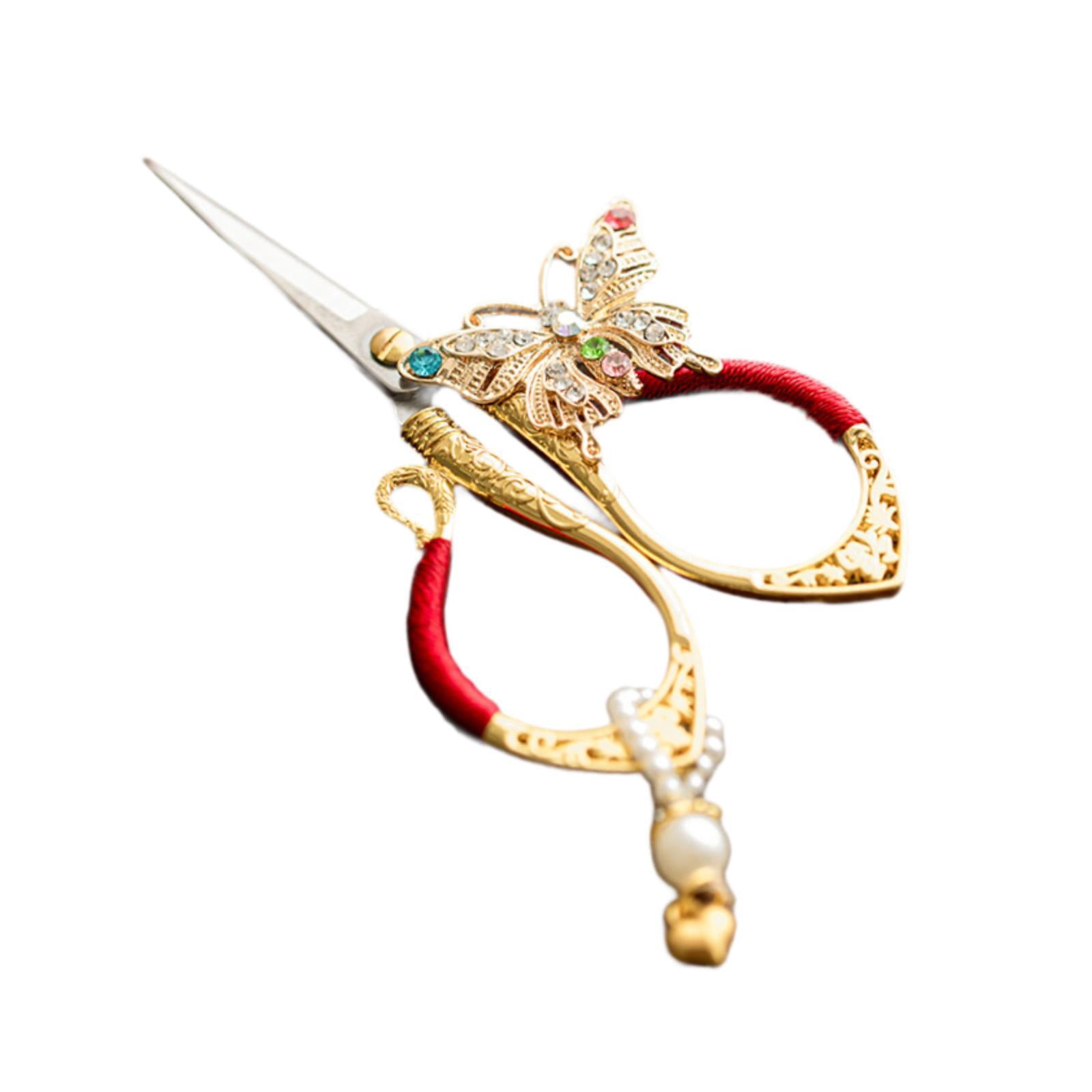 balikha Sewing Detail Shears DIY Craft Sharp s Sturdy Embroidery Tailor for Quilting Household Kitchen Red