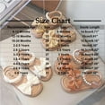 thumbnail image 3 of Fesfesfes Summer Girls' Knot Pearl Sandals Princess Soft Soled Open Toe Casual Beach Shoes for School Party Holiday Lightweight Non-Slip Walking Shoes Cute Dress Shoes(Brown,18 Months), 3 of 7