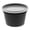 Clear, variant on Pactiv Corp. YL2508B Newspring DELItainer 4.55 in. x 4.55 in. x 1.8 in. 8 oz. Plastic Microwavable Container - Black/Clear (240/Carton)