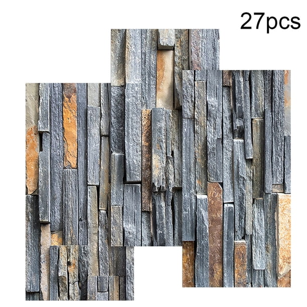 Adhesivo de pared de PVC para el hogar, sala de estar, pared, ladrillo, baño, cocina, decoración adhesiva, USB025M, 27 piezas Advancent HA8745-02B