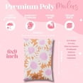 thumbnail image 3 of 6x9 Designer Poly Mailer 100 Pack Heavy Duty Waterproof Self Seal Shipping Bags for Small Business Large Mailing Envelopes Bulk Tear Resistant Cute Packaging Pink Blooms Flowers, 3 of 7