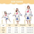thumbnail image 4 of FORMRS Wearable Blanket Hoodie with Sleeves for Kids Cozy Flannel Sweatshirt, Simple Triangles, 4 of 7