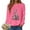 Hot Pink, variant on UngA Christmas Womens Sweatshirt Christmas Tree Graphic Long Sleeve Shirts Xmas Holiday Pullover Tops Blouse Women's Sweatshirts (White,L)