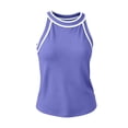 thumbnail image 3 of Noric Women's Sleeveless Tank Tops Summer Casual Contrast Binding Halter Neck Loose Fit Tops, 3 of 7