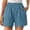 Sky Blue, variant on UAMVSH Women Casual Shorts Comfy Elastic High Waist Shorts Summer Vintage Solid Short Pants with Pockets
