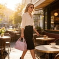 thumbnail image 6 of Anhility Hand Bags for Women Trendy Handbag Classic Small Purse Cute Tote Handbag Mini Clutch Purse for Shopping Travel and Daily Use, Purple, 6 of 6