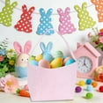 thumbnail image 2 of RICHMJ Easter Basket Seersucker Egg Hunt Bunny Baskets Canvas Bag Stripe Storage Gifts Candies Personalized Easter Party Gifts（Pink）, 2 of 6