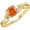Yellow, variant on 925 Sterling Silver 14K Rose Gold Finish Round Cut Orange Sapphire Leaf Solitaire Engagement Ring For Womens