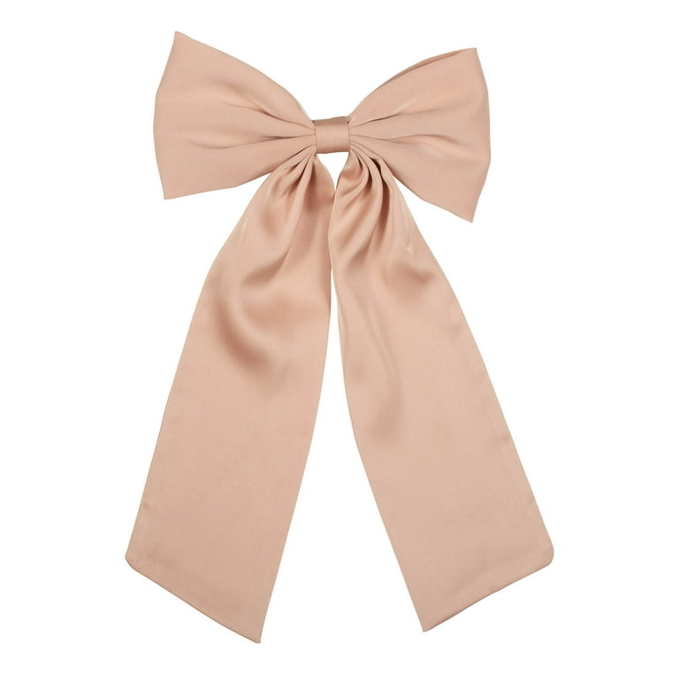 Goody Luxe Satin Bow Barrette, Champagne, 1 ct - Walmart.com
