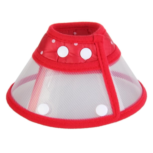 Cubierta recuperación heridas para Collar cono médico anti-Mordida para (Rojo L)