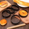 thumbnail image 5 of 16 Piezas de Anillos para Bollos Antiadherentes de Acero Inoxidable de 4 Pulgadas, Anillos para Muffins Ingleses, Redondos, de Doble Laminado, para Hornear, 5 of 5