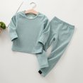 thumbnail image 4 of Faraee Toddler Thermal Underwear Set Long Sleeve Crew Neck Top and Pants Cotton Base Layer Loungewear for Boys Girls Warm Sleepwear 2T 3T 4T 5T 6T 7T, 4 of 5