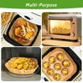 thumbnail image 3 of Behome Air Fryer Disposable Paper Liners, 125 Pack 9.45×7.87 Inch Rectangle Air Fryer Paper Liners, Non-Stick Parchment Paper Liners for Air Fryer Basket, Steamer Microwave Oven, 3 of 7