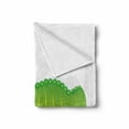 thumbnail image 2 of Caterpillar Soft Flannel Fleece Blanket, Green Bug with a Cap Walking on a Branch Baby Animal Illustration, Cozy Plush for Indoor and Outdoor Use, 60" x 80", Apple Green Brown Orange, by Ambesonne, 2 of 6