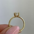 thumbnail image 3 of solitaire jewels 2.5CT Oval Moissanite Hidden Halo Engagement Ring For Women, 14K Yellow Gold, 3 of 6