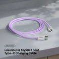 thumbnail image 3 of Liquipel Powertek Pastel Braided USB-C to USB-C - Purple, 3 of 7
