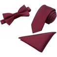 thumbnail image 1 of HAHDAXIA Ensemble 3 Pcs pour Hommes, Mode, Cravates Moulantes en Polyester, Nœud Papillon, Nœud Papillon, Poche, Carré, 1 of 2