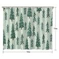 thumbnail image 5 of Light Green Christmas Tree Pattern Shower Curtain 84"x72" ,Bathroom Decorative Shower Curtains Set with 12 Hooks,Modern Waterproof Washable Shower Curtain, 5 of 6
