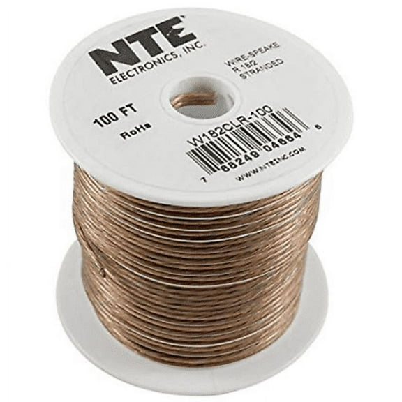NTE Electronics W202CLR-25 WIRE-CLEAR SPEAKER 20/2GAUGE STRANDED 25 FEET