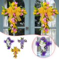 thumbnail image 3 of Up to 50% off Garland Easter Front Door Bow Flower Vine Decorative Door Wall Pendant, 3 of 3