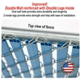 thumbnail image 2 of Fence Source Double-Double Bottom Locking Privacy Fence Slat (9 Colors) Double Wall Reinforced with Two Legs Inside - a 5’ high Chain Fence (5 ft, Sky Blue), 2 of 6