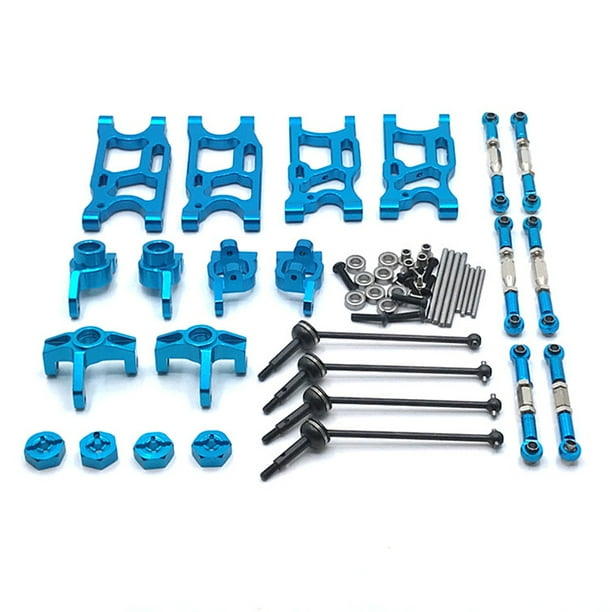 Tholdsy Brazos oscilantes de Metal para coche con Control remoto, copas de dirección, copa de rueda, pieza de repuesto, adaptador de Kits de construcción modelo Azul