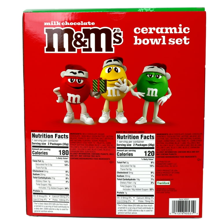 Frankford M&M's Holiday Ice Cream Bowl Gift Set, Seasonal