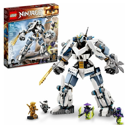 LEGO NINJAGO Legacy Zane's Titan Mech Battle, 71738 Action Figure Ninja Toy with Golden Jay Minifigure and Ghost Warriors, Gifts for Kids, Boys & Girls