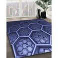 thumbnail image 2 of Ahgly Company Indoor Square Patterned Midnight Blue Area Rugs, 7' Square, 2 of 6