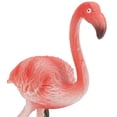 thumbnail image 2 of Statue de flamant rose en résine, véritable décoration pour étagère et bureau, 2 of 4