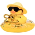 thumbnail image 1 of Car Duck Ornament Dashboard Decorations for Car Rubber Duck Accessories with Hat Necklace Swim Ring Musical Instruments S, 1 of 6