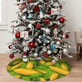 thumbnail image 4 of KLL 30" Christmas Tree Skirt Fresh Corn 1 Xmas Tree Skirts Mat for New Year Xmas Holiday Party Indoor Outdoor Home Decoration, 4 of 5