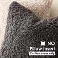 thumbnail image 3 of Funda de almohada Foindtower de piel sintética gris oscuro de 55 x 55 cm (2 unidades), 3 of 7