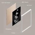thumbnail image 4 of PixonSign Framed Canvas Print Wall Art Set - Black & White Duotone Hanging Flowers Posters - Set of 3 Nature Farmhouse Decor Minimalist Pastel Botanical Wall Décor for Living Room - 8"x10" White, 4 of 5
