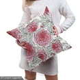 thumbnail image 5 of Ambesonne Summer Fabric by the Yard Upholstery, Outline Peony Flowers Art, 10 Yards, Pastel Pink and Dark Grey, 5 of 5