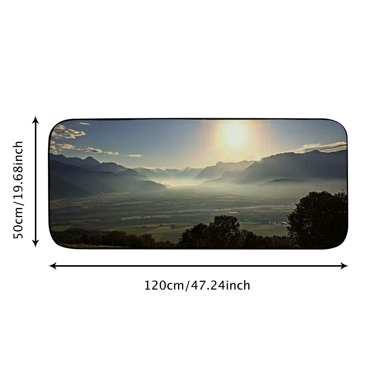 PHYHOO Decorative Door Mat, Door Mat with Non-Slip Rubber Backing, Easy Cleaning, Traps Dirt, Rug for Entry, Patio, Garage - Switzerland Bern Landscape Hiking Mountains Nature 19.68*47.24 in