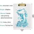 thumbnail image 2 of FMSHPON Beautiful Mermaid Silhouette Clipboard Hardboard Wood Nursing Clip Board and Pull for Standard A4 Letter 13x9 inches, 2 of 5