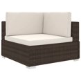 thumbnail image 2 of vidaXL Patio Furniture Rattan Sofa Chair Corner Seat with Cushions Poly Rattan, 2 of 6