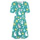 thumbnail image 5 of Vestido Corto para las Mujeres Cuello Redondo Manga Corta Impresa Suéter, Moda Casual Estilo Línea, 5 of 5