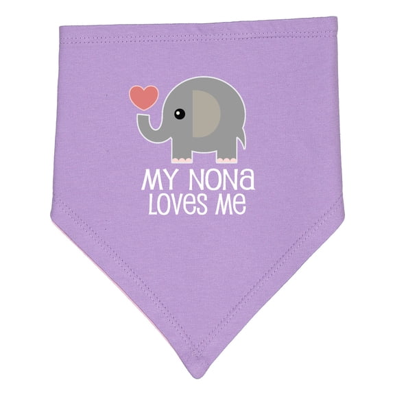 Inktastic My Nona Loves Me Grandchild Baby Bandana Bib