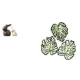 thumbnail image 1 of Estatua de cerámica,Juego de estatuas de cerámica para decoración de mesa de oficina en casa,Placa de pared con hojas de palma,Decoración de pared de madera con hojas de palma,Adorno de, 1 of 8