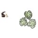 thumbnail image 1 of Juego De Estatuas De Conejo De Cerámica Y Hojas De Palma De Madera Para Decoración De Pared, Creativas Decoraciones De Pascua De Porcelana Para Gabinete, Jardín, Soporte De TV, Arte De Selva, 1 of 8