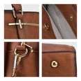 thumbnail image 5 of Bolso de mano Dasein para mujer, bolso de hombro con cartera, marrón, 5 of 5