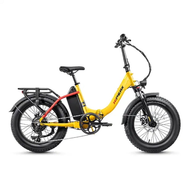 Hipeak Bicicleta Eléctrica Plegable 750 W, 60 millas, 48 V 15 Ah Color Blanco