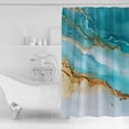 thumbnail image 4 of Extra Long Shower Curtain 72x96 Inch, Teal Beach Coastal Shower Curtain Waterproof Bathroom Decor Luxury Summer Seaside Nautical Fabric Bath Curtain Set Accessories with Hooks, 4 of 6