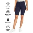 thumbnail image 2 of 3-Pack Women's School Uniform Super Stretch Bermuda Shorts, 2 of 4